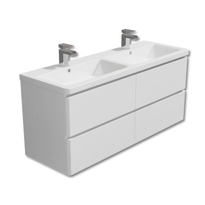 Synergy BCB352 Linea 1200mm Double Wall Hung Unit White includes double basin